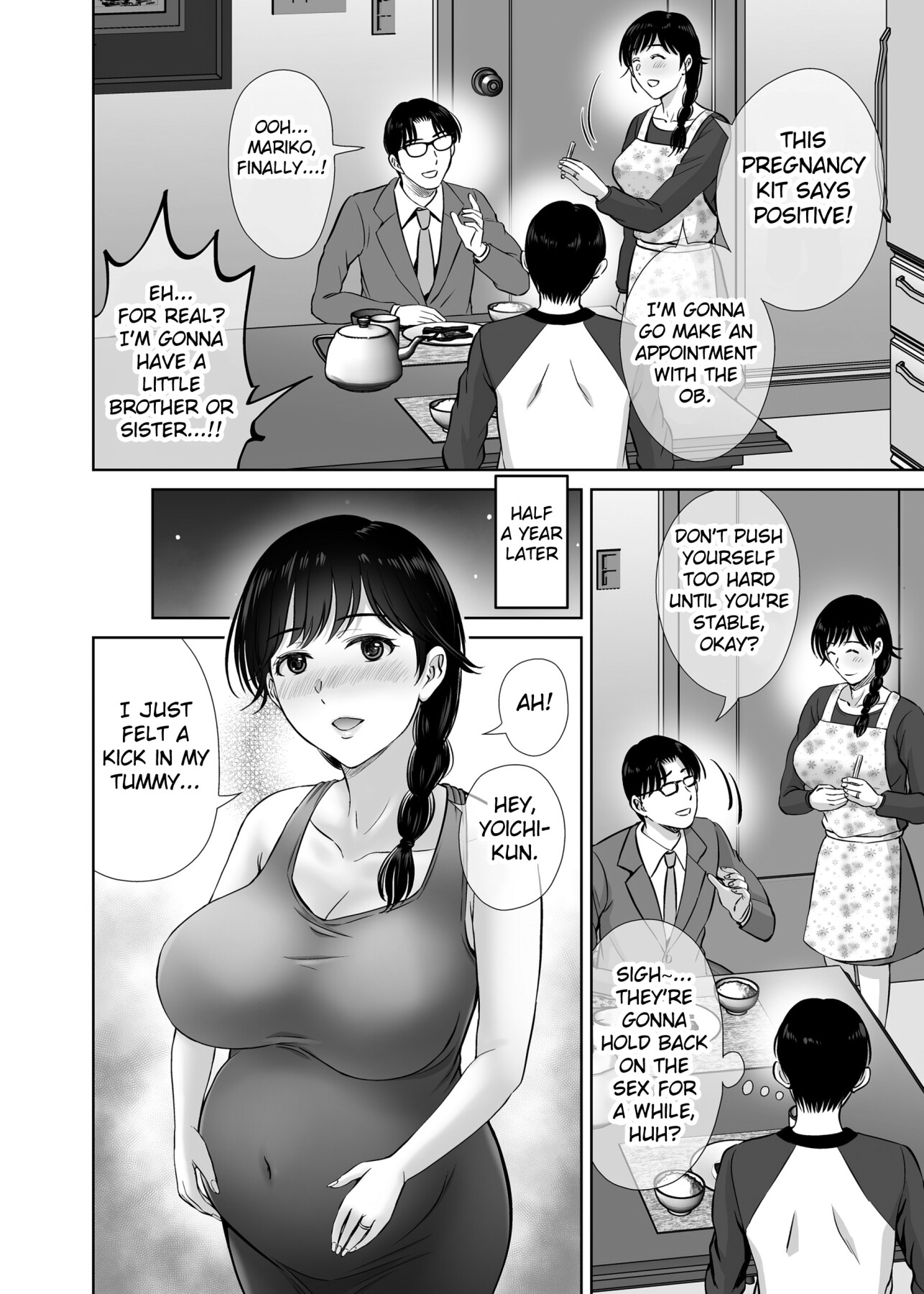 Hentai Manga Comic-The story of how my busty mother cums over and over again with an old man's raw dick right in front of me 2-Read-9